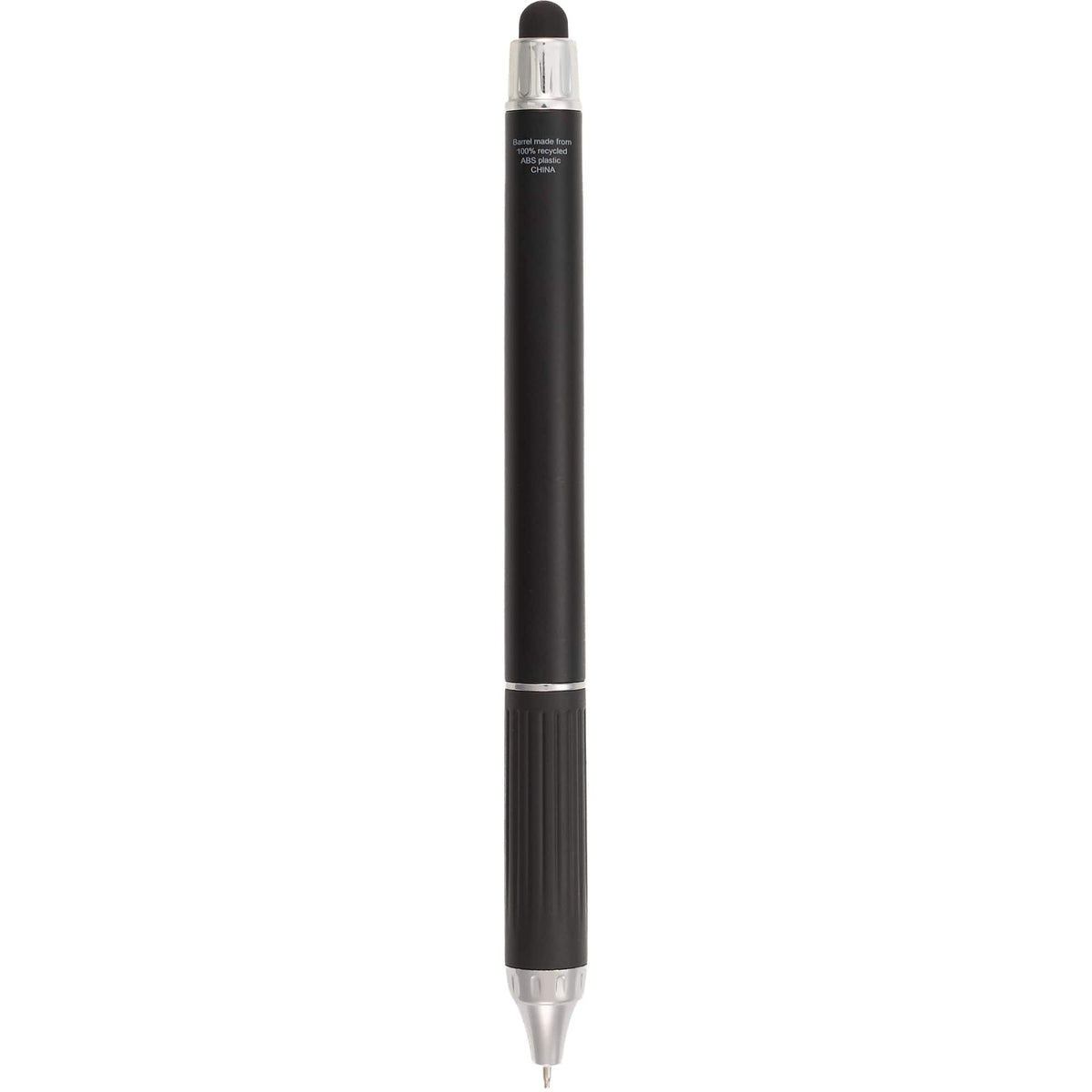 Scripto Neo Metallic Stylus Gel Pen in Recycled ABS Full Color - Black - Back