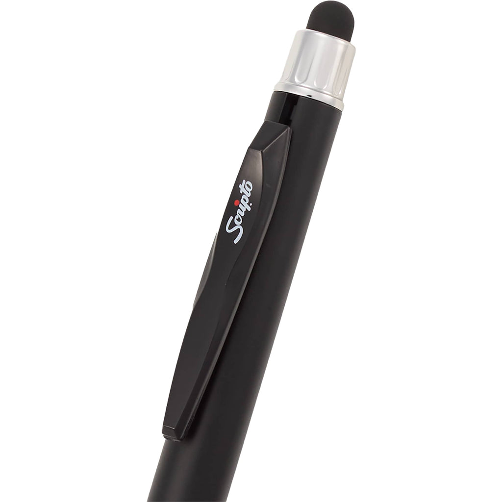 Scripto Neo Metallic Stylus Gel Pen in Recycled ABS Full Color - Black - Detail 2