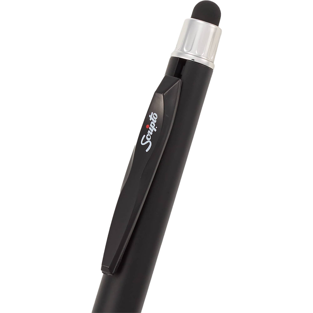 Scripto Neo Metallic Stylus Gel Pen in Recycled ABS Full Color - Black - Detail 2