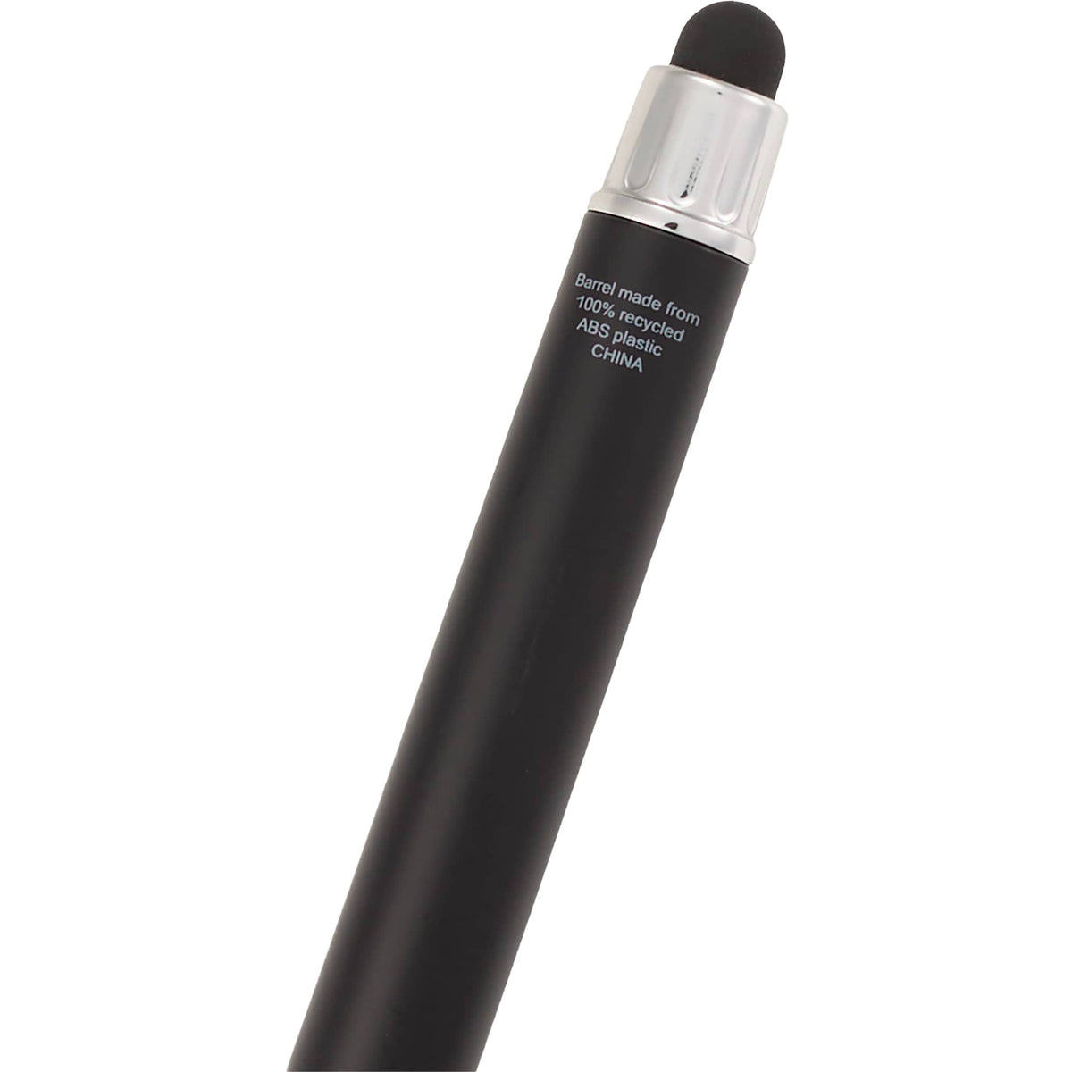 Scripto Neo Metallic Stylus Gel Pen in Recycled ABS Full Color - Black - Detail 3