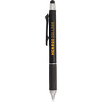 Scripto Neo Metallic Stylus Gel Pen in Recycled ABS Full Color - Black - Front