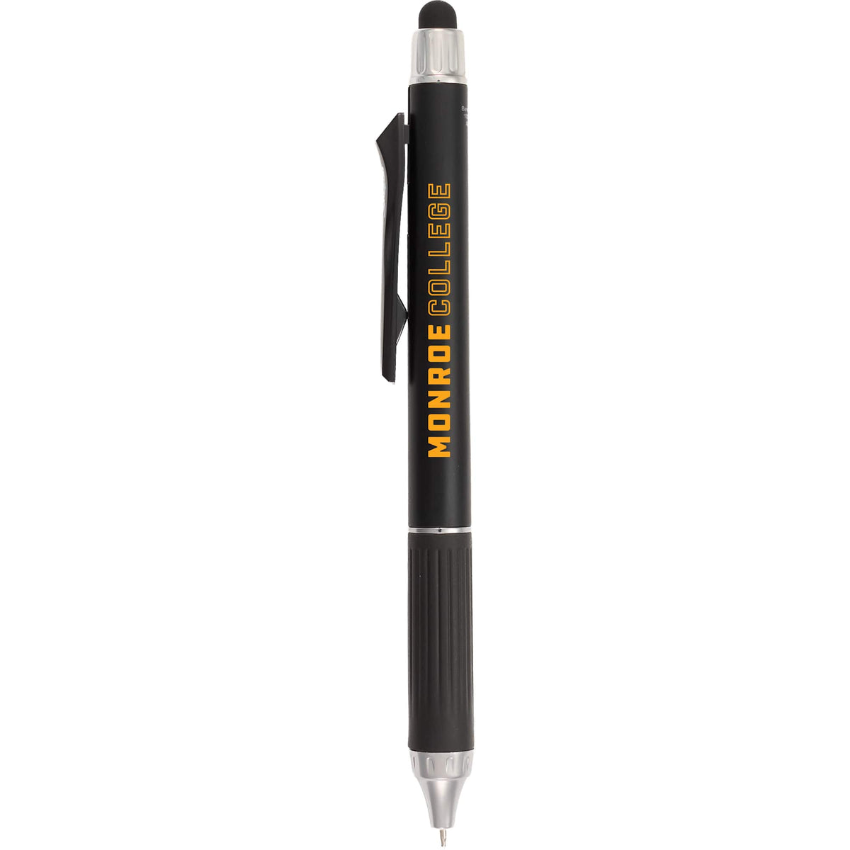 Scripto Neo Metallic Stylus Gel Pen in Recycled ABS Full Color - Black - Front