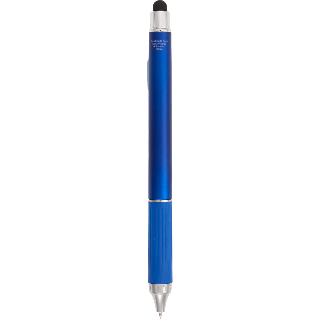 Scripto Neo Metallic Stylus Gel Pen in Recycled ABS Full Color - Blue - Back