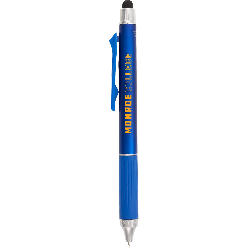 Scripto Neo Metallic Stylus Gel Pen in Recycled ABS Full Color - Blue - Front