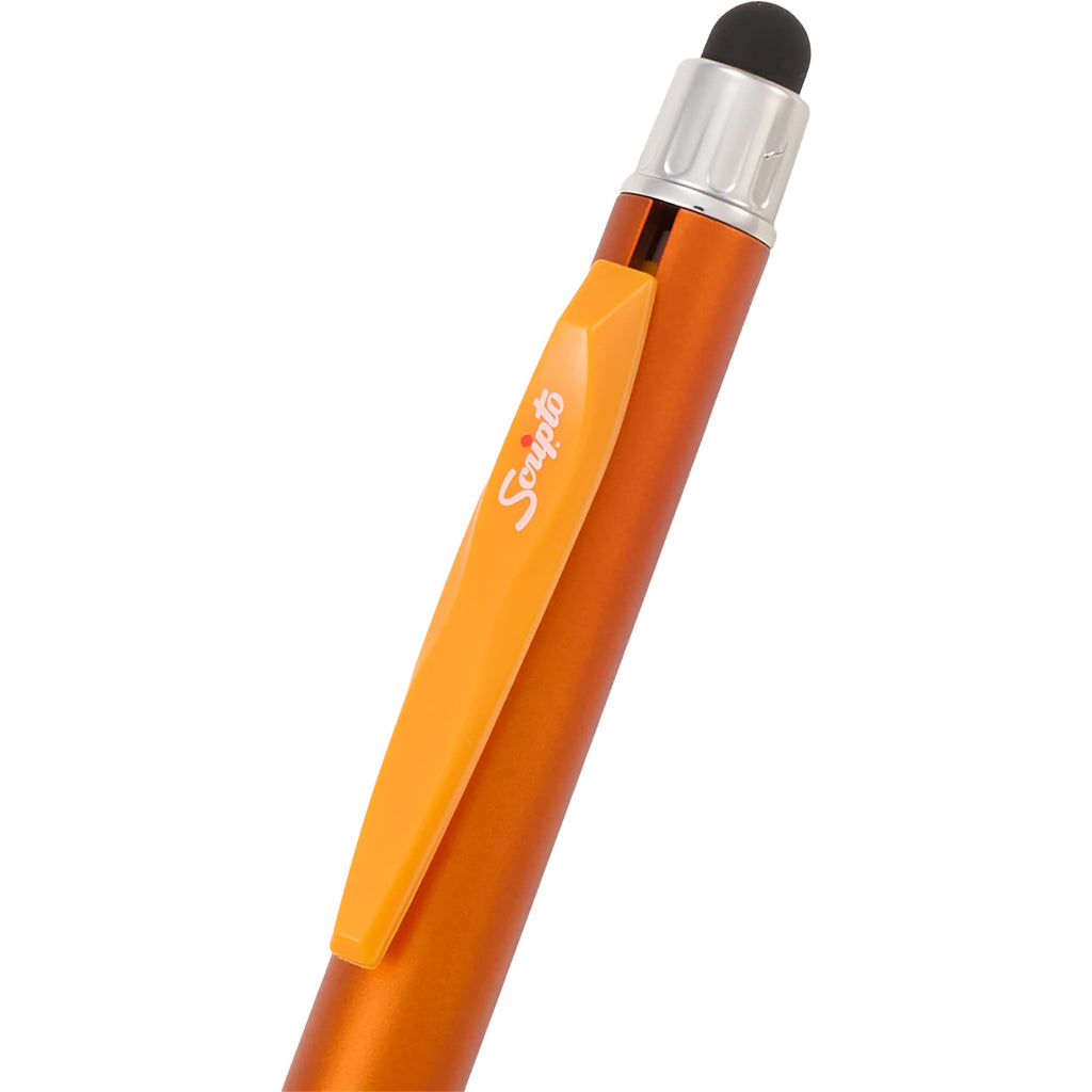 Scripto Neo Metallic Stylus Gel Pen in Recycled ABS Full Color - Orange - Detail 2