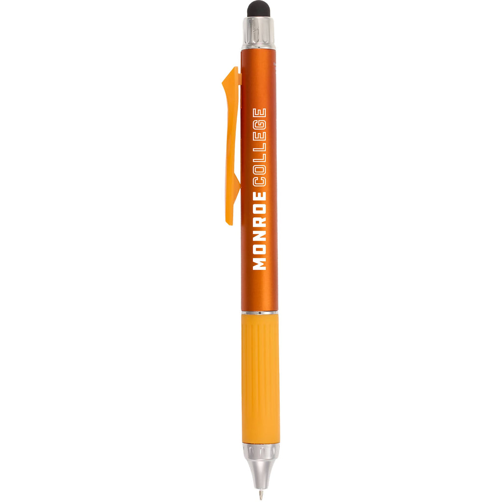 Scripto Neo Metallic Stylus Gel Pen in Recycled ABS Full Color - Orange - Front