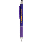 Scripto Neo Metallic Stylus Gel Pen in Recycled ABS Full Color - Purple - Front