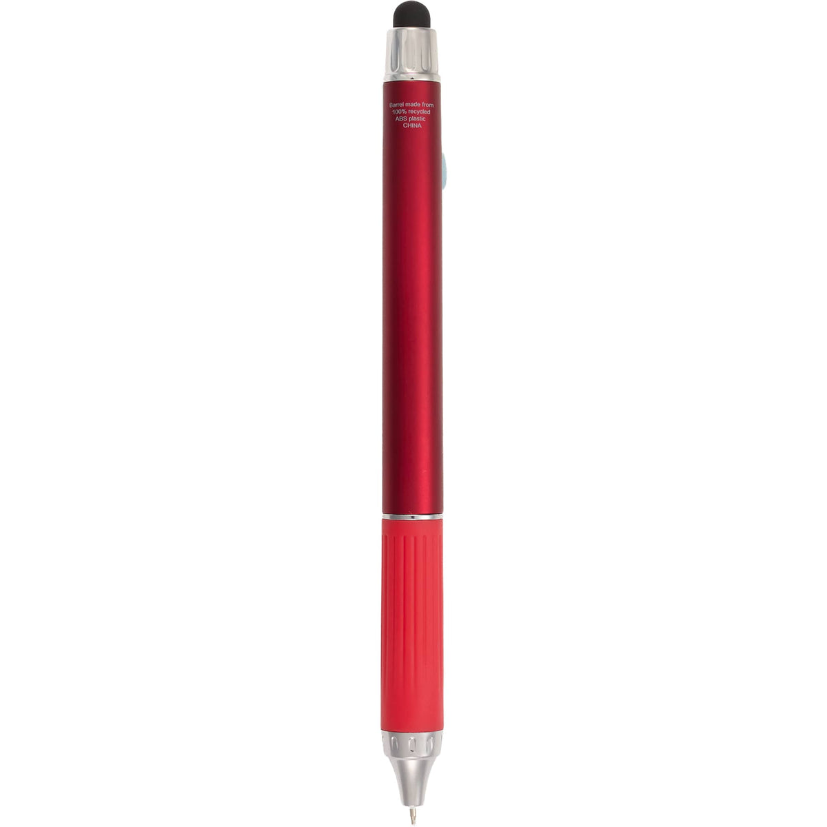 Scripto Neo Metallic Stylus Gel Pen in Recycled ABS Full Color - Red - Back