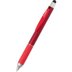 Scripto Neo Metallic Stylus Gel Pen in Recycled ABS Full Color - Red - Detail