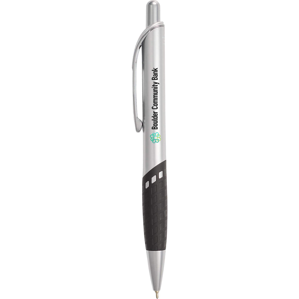 Scripto Oasis Gel Pen in Recycled Plastic Full Color - Silver - Front