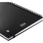 Scripto Recycled Spiral Notebook with Front Pockets, 5.5 x 8.5 Inches - Black - Detail