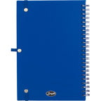Scripto Recycled Spiral Notebook with Front Pockets, 5.5 x 8.5 Inches - Blue - Back