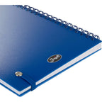Scripto Recycled Spiral Notebook with Front Pockets, 5.5 x 8.5 Inches - Blue - Detail
