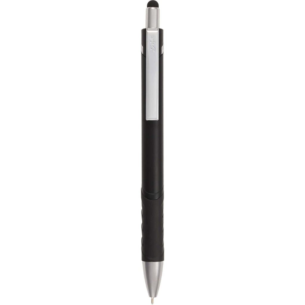 Scripto Revel Metallic Click Gel Pen with Stylus Full Color - Black - Clip