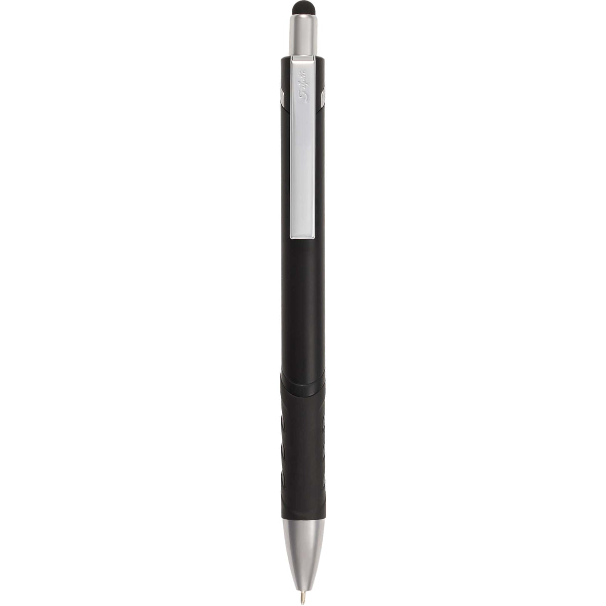Scripto Revel Metallic Click Gel Pen with Stylus Full Color - Black - Clip