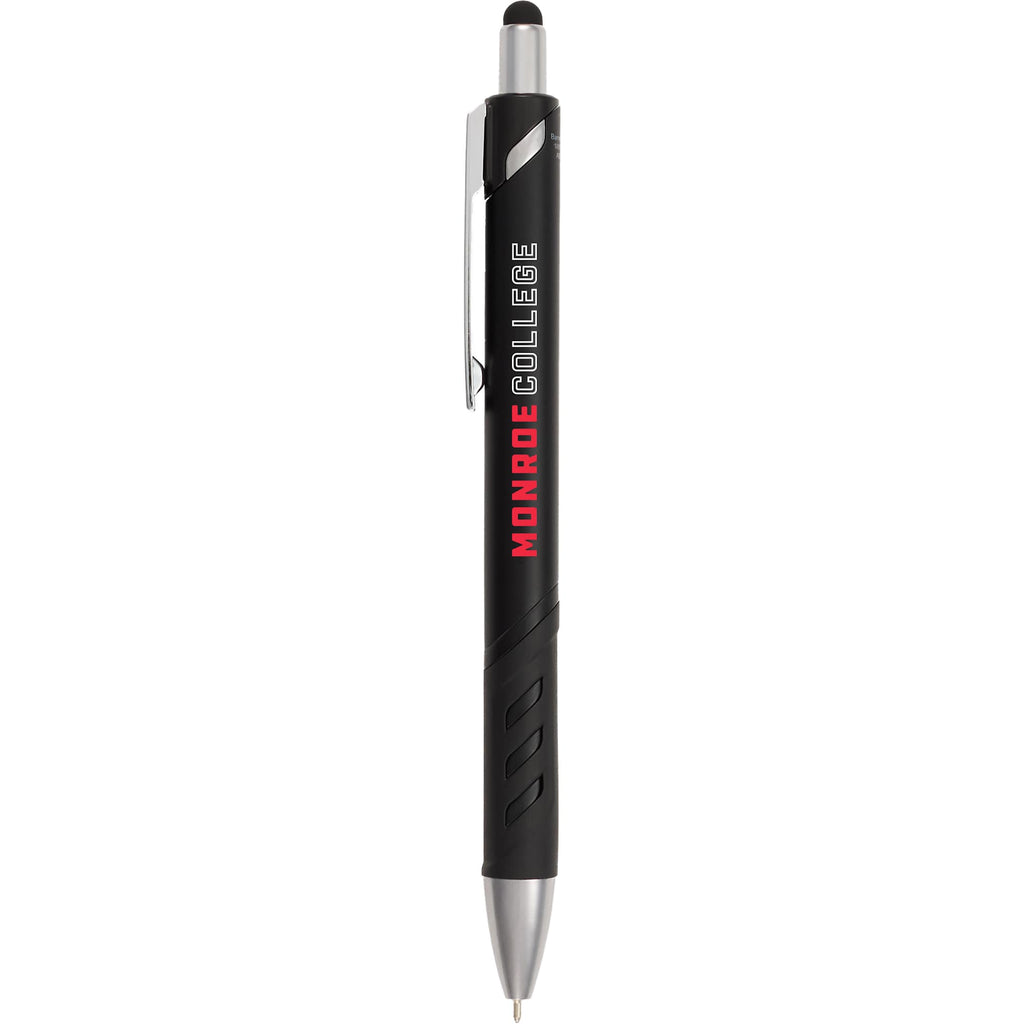 Scripto Revel Metallic Click Gel Pen with Stylus Full Color - Black - Front