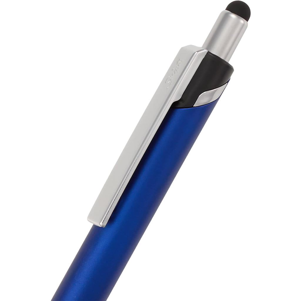 Scripto Revel Metallic Click Gel Pen with Stylus Full Color - Blue - Detail