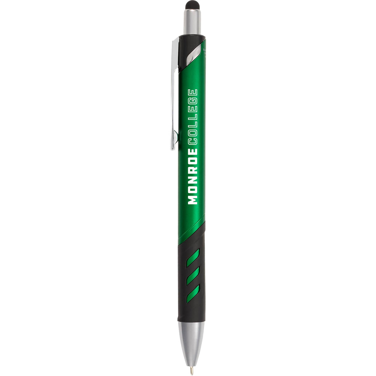 Scripto Revel Metallic Click Gel Pen with Stylus Full Color - Green - Front