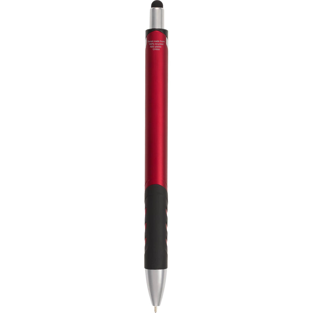 Scripto Revel Metallic Click Gel Pen with Stylus Full Color - Red - Back