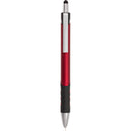 Scripto Revel Metallic Click Gel Pen with Stylus Full Color - Red - Clip