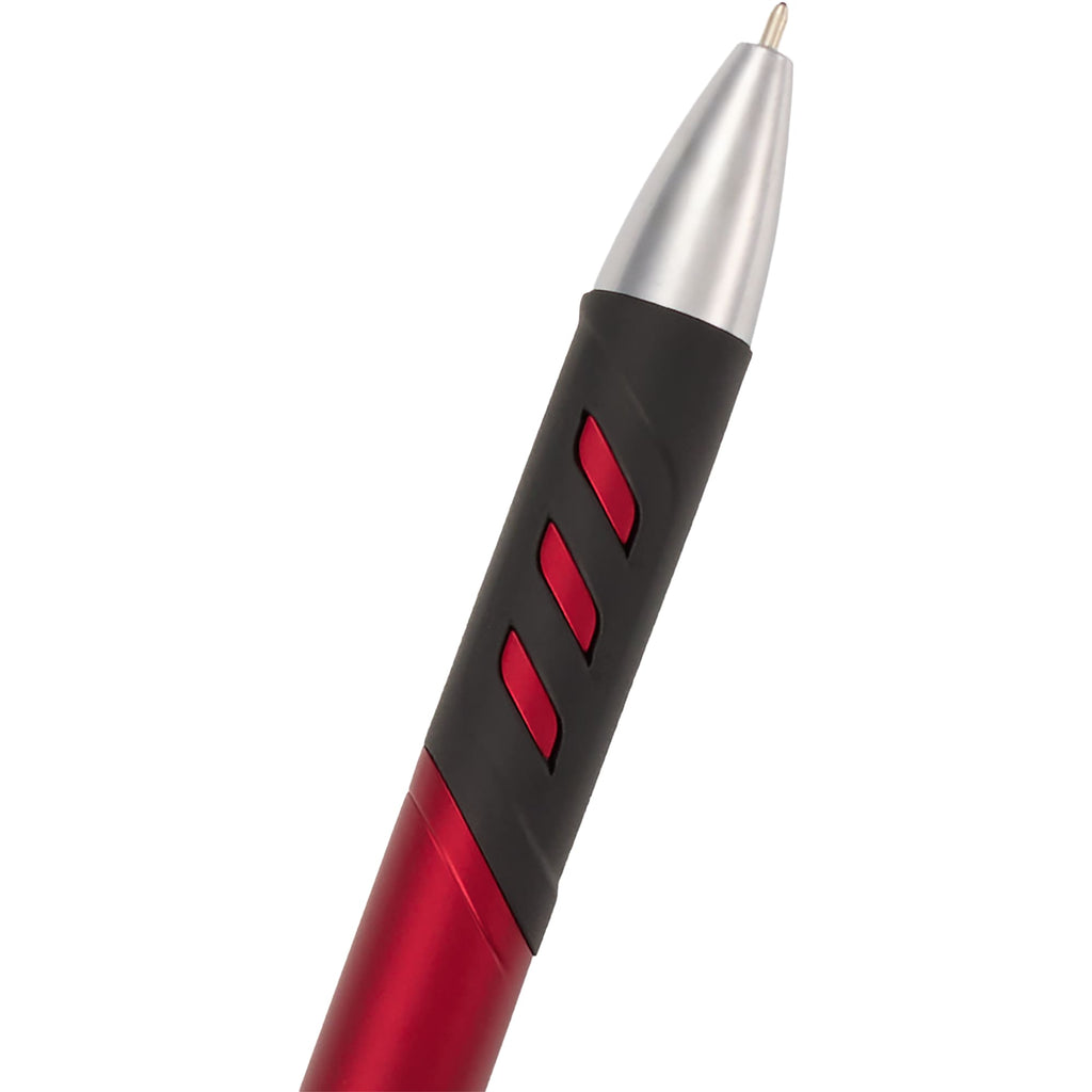 Scripto Revel Metallic Click Gel Pen with Stylus Full Color - Red - Detail 2