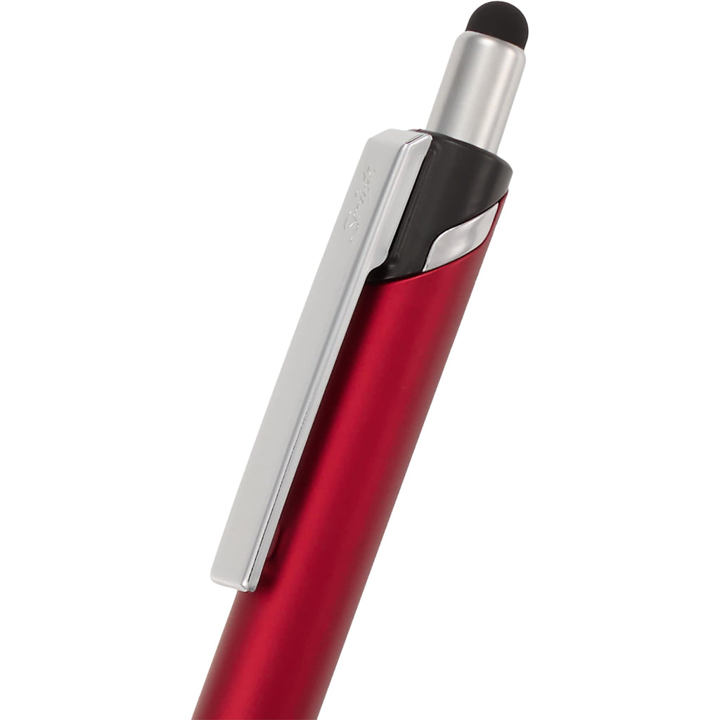 Scripto Revel Metallic Click Gel Pen with Stylus Full Color - Red - Detail