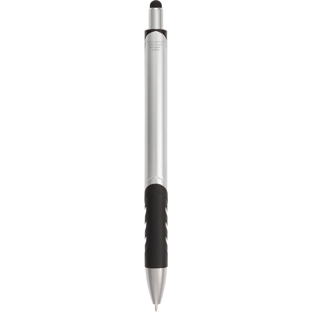 Scripto Revel Metallic Click Gel Pen with Stylus Full Color - Silver - Back