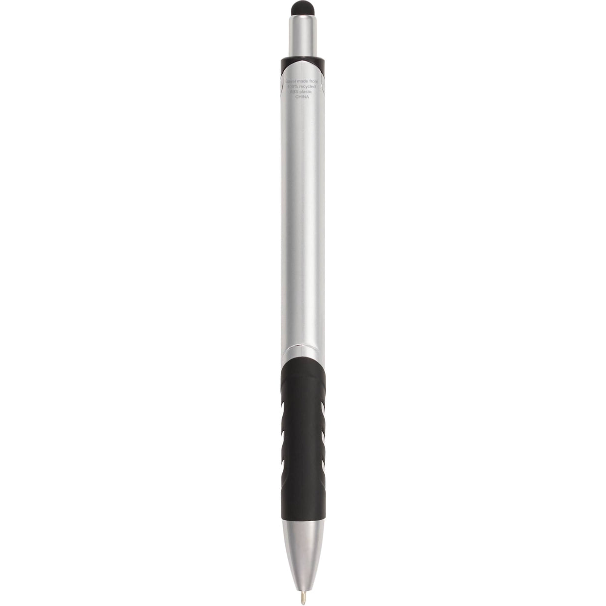 Scripto Revel Metallic Click Gel Pen with Stylus Full Color - Silver - Back