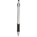 Scripto Revel Metallic Click Gel Pen with Stylus Full Color - Silver - Clip