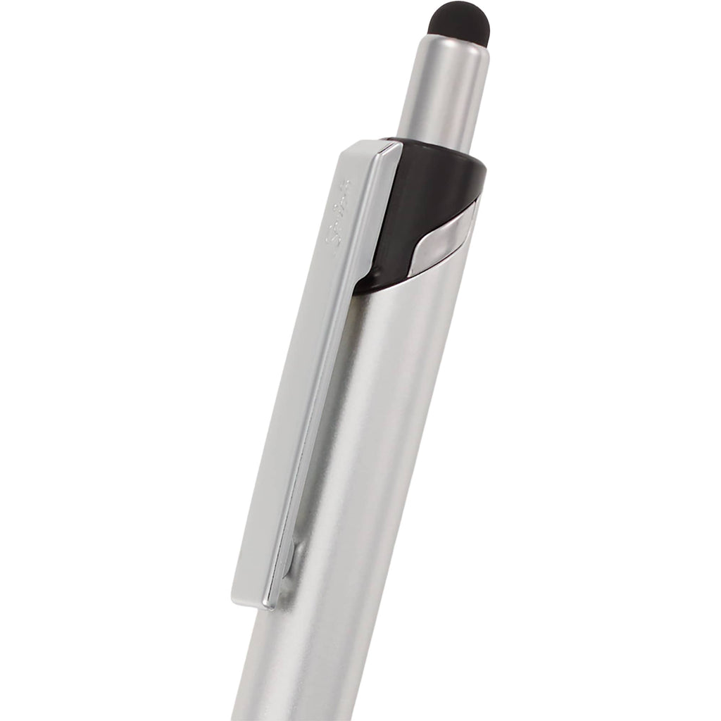 Scripto Revel Metallic Click Gel Pen with Stylus Full Color - Silver - Detail