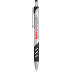 Scripto Revel Metallic Click Gel Pen with Stylus Full Color - Silver - Front