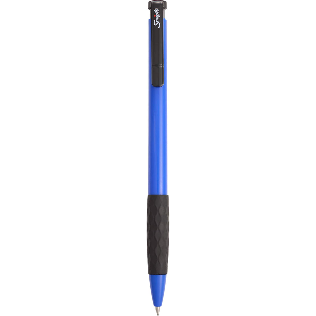 Scripto Stack Gel Pen with Diamond Grip - Blue - Clip