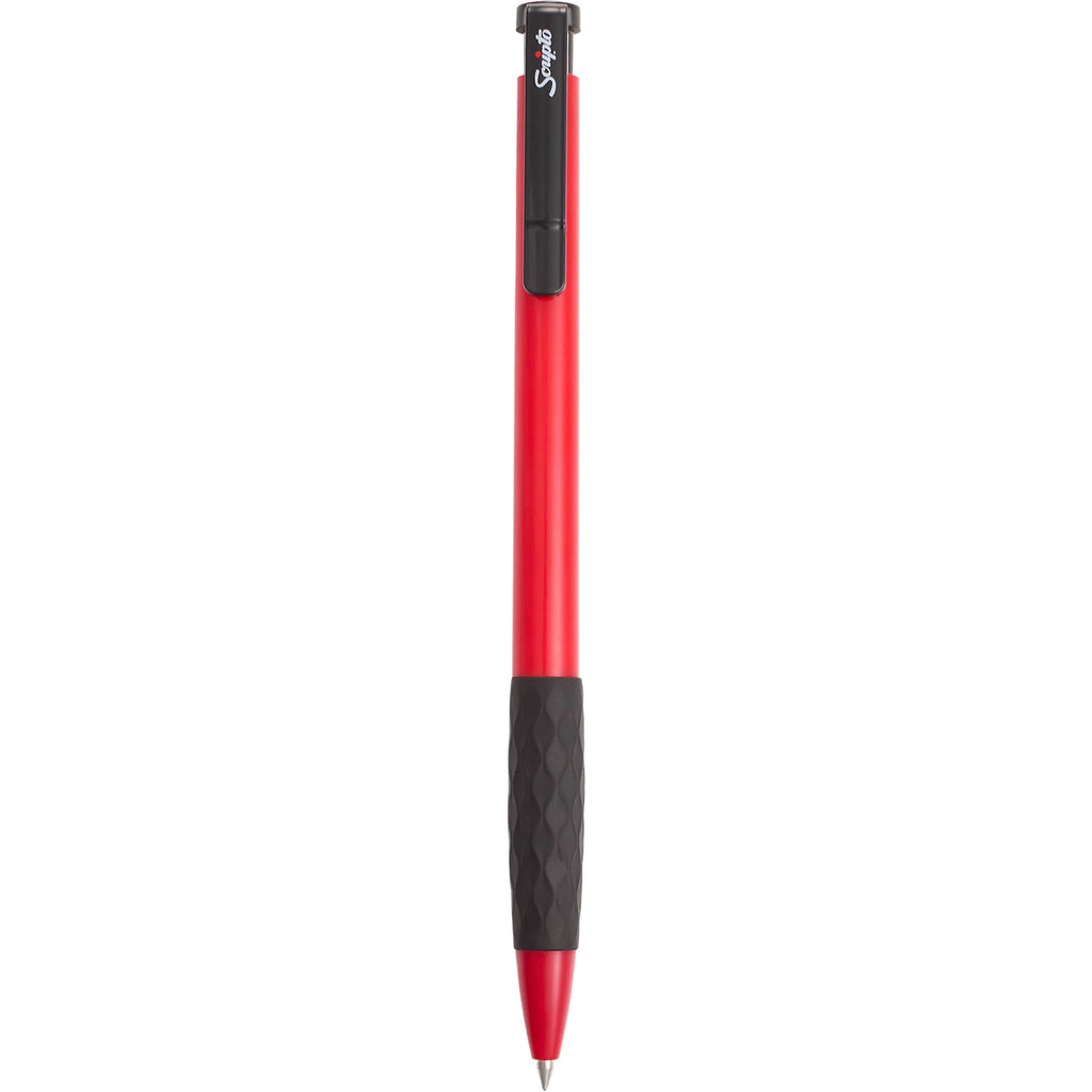 Scripto Stack Gel Pen with Diamond Grip - Red - Clip