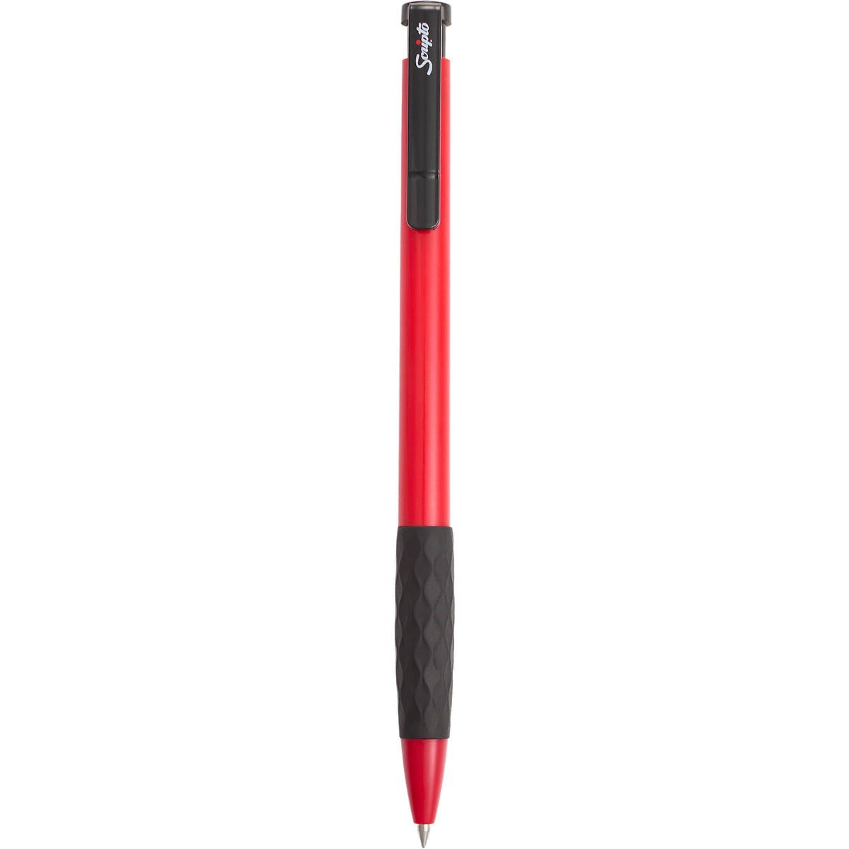 Scripto Stack Gel Pen with Diamond Grip - Red - Clip