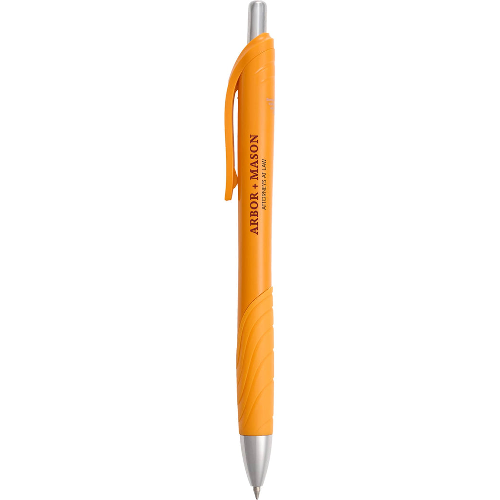 Scripto Tidal Gel Pen with Wave Grip Full Color - Orange - Front