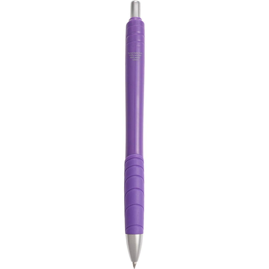 Scripto Tidal Gel Pen with Wave Grip Full Color - Purple - Back