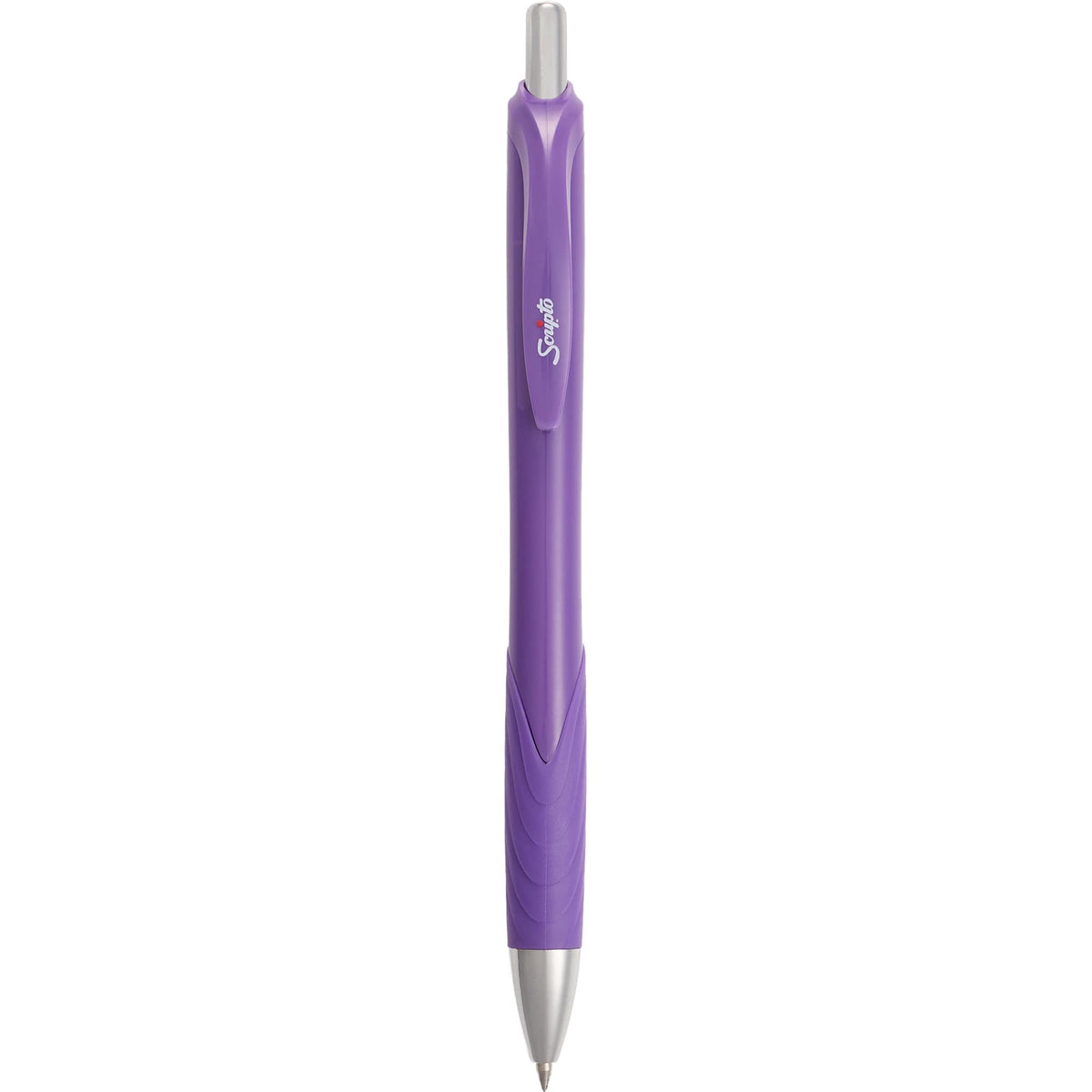 Scripto Tidal Gel Pen with Wave Grip Full Color - Purple - Clip