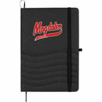Scripto Tidal Quilted Recycled Notebook, 5.5 x 8.5 Inches Transfer - Black - Front