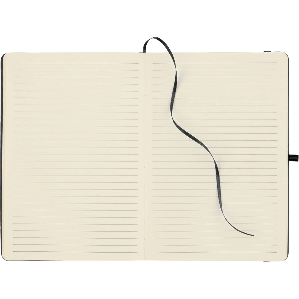 Scripto Tidal Quilted Recycled Notebook, 5.5 x 8.5 Inches Transfer - Black - Open