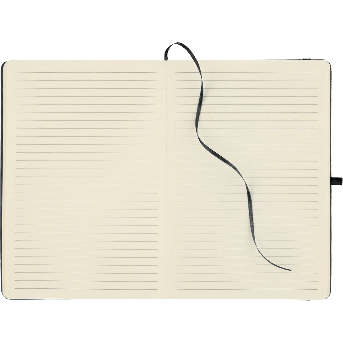 Scripto Tidal Quilted Recycled Notebook, 5.5 x 8.5 Inches Transfer - Black - Open