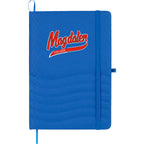 Scripto Tidal Quilted Recycled Notebook, 5.5 x 8.5 Inches Transfer - Blue - Front