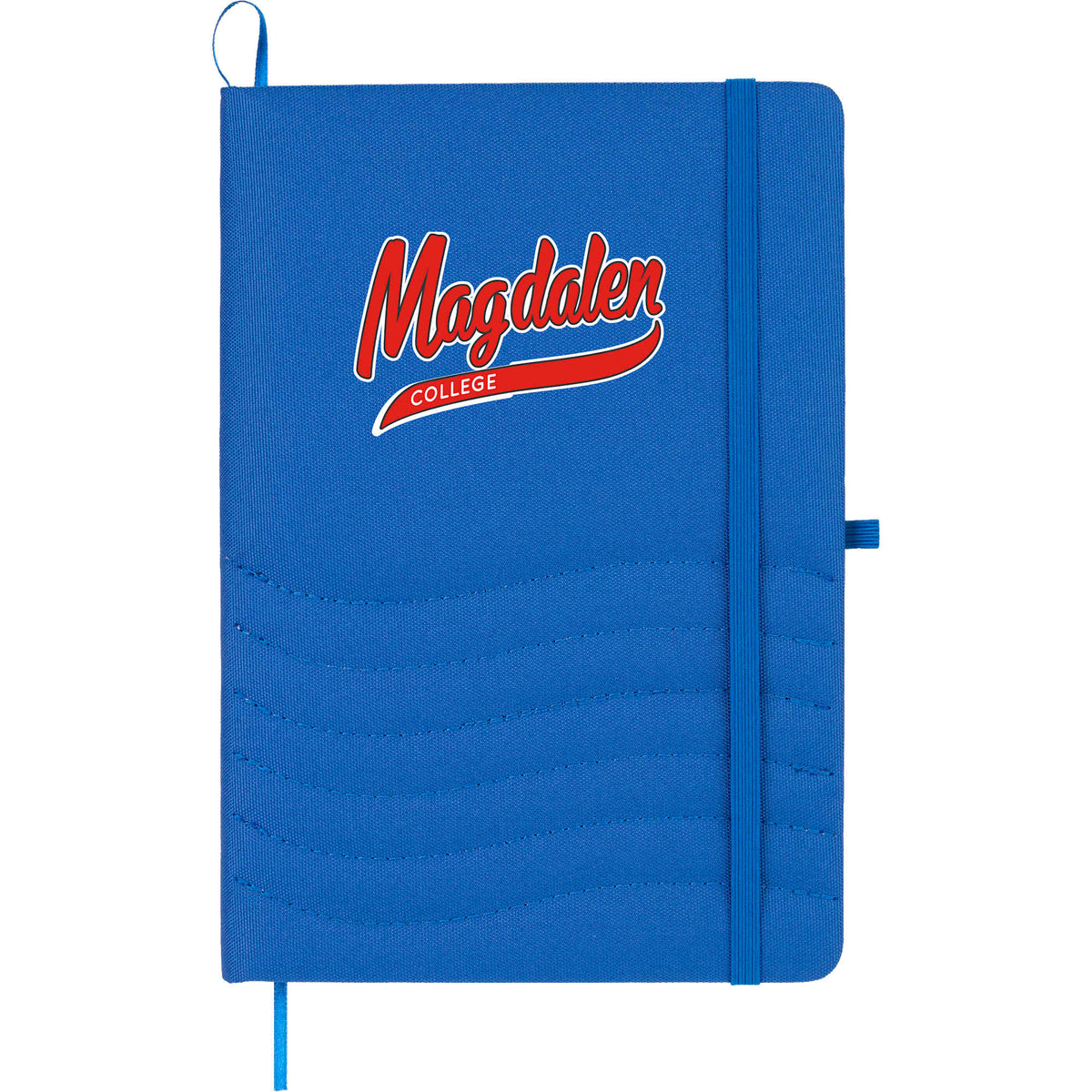 Scripto Tidal Quilted Recycled Notebook, 5.5 x 8.5 Inches Transfer - Blue - Front