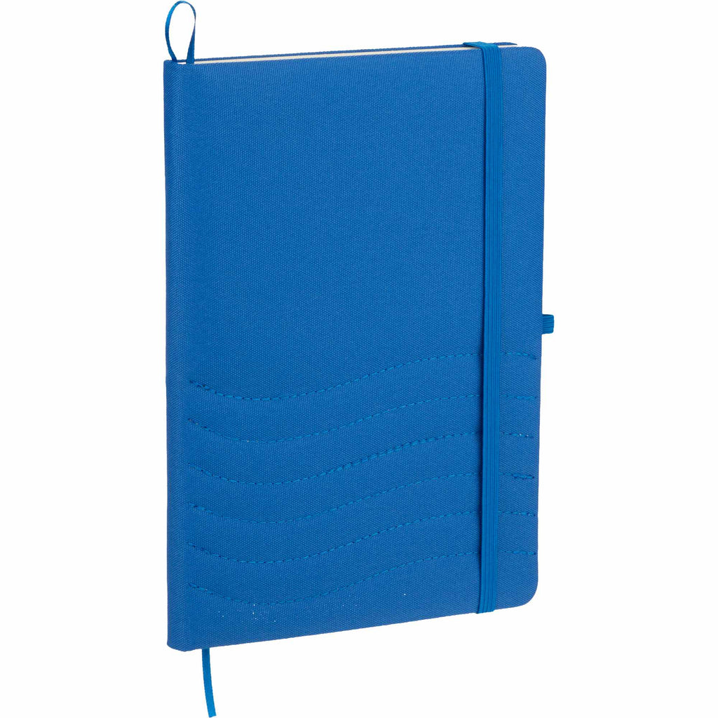 Scripto Tidal Quilted Recycled Notebook, 5.5 x 8.5 Inches Transfer - Blue - Right Angle