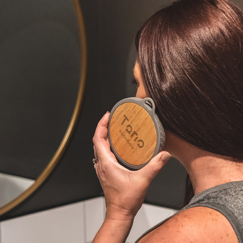 Scrub Brush for Face and Body - Gray - Lifestyle_Laser