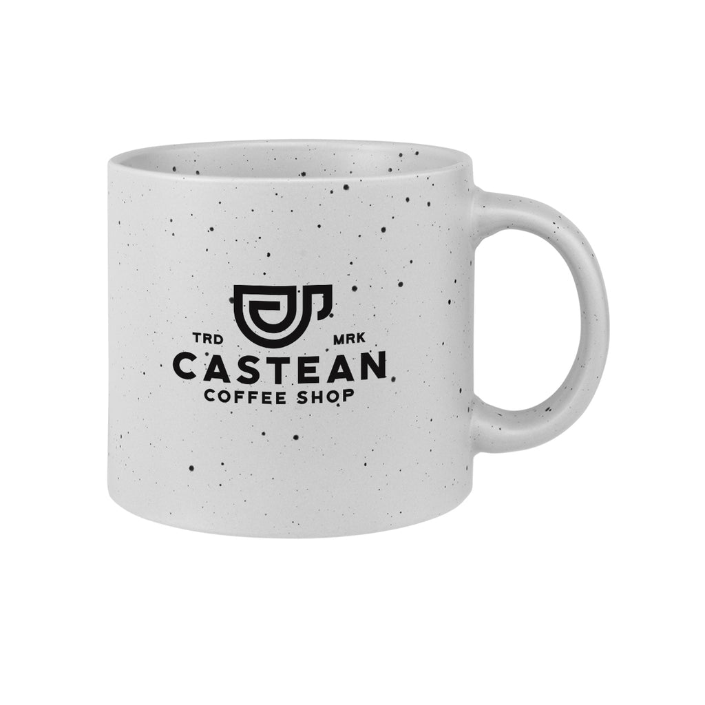 Sedona Speckled Mug, 16 oz - Gray - Silk Screen