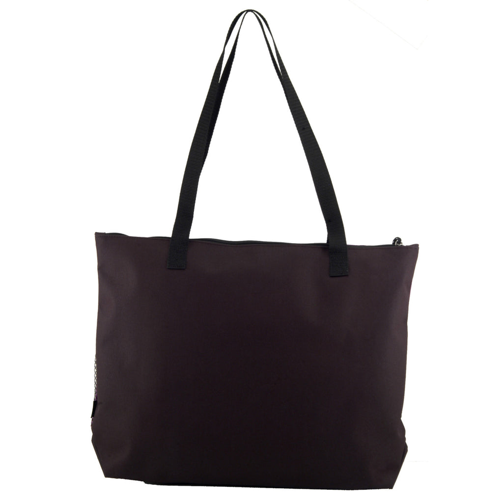 Select Zip Tote with Mesh Bottle Pockets Embroidery - Purple - View 2