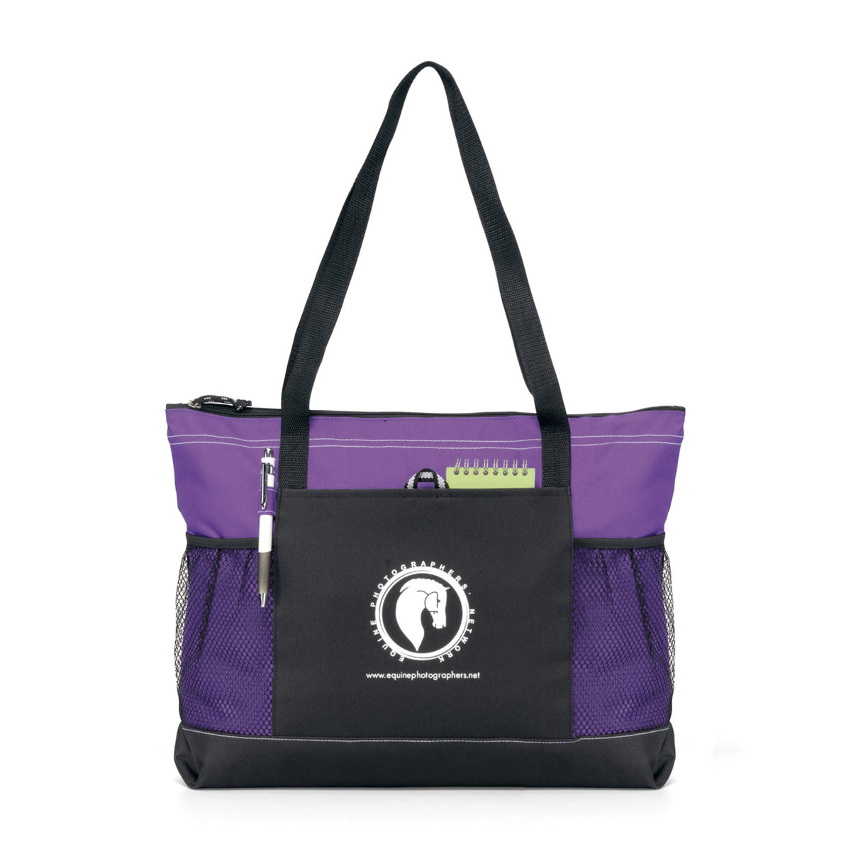 Select Zip Tote with Mesh Bottle Pockets Transfer - Purple - View 1
