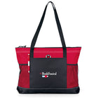Select Zip Tote with Mesh Bottle Pockets Transfer - Red - View 1