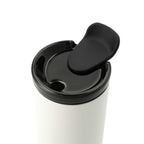 Seneca Tumbler with Ceramic Lid and Lining, 16 oz Full Color - White - Left Angle 2