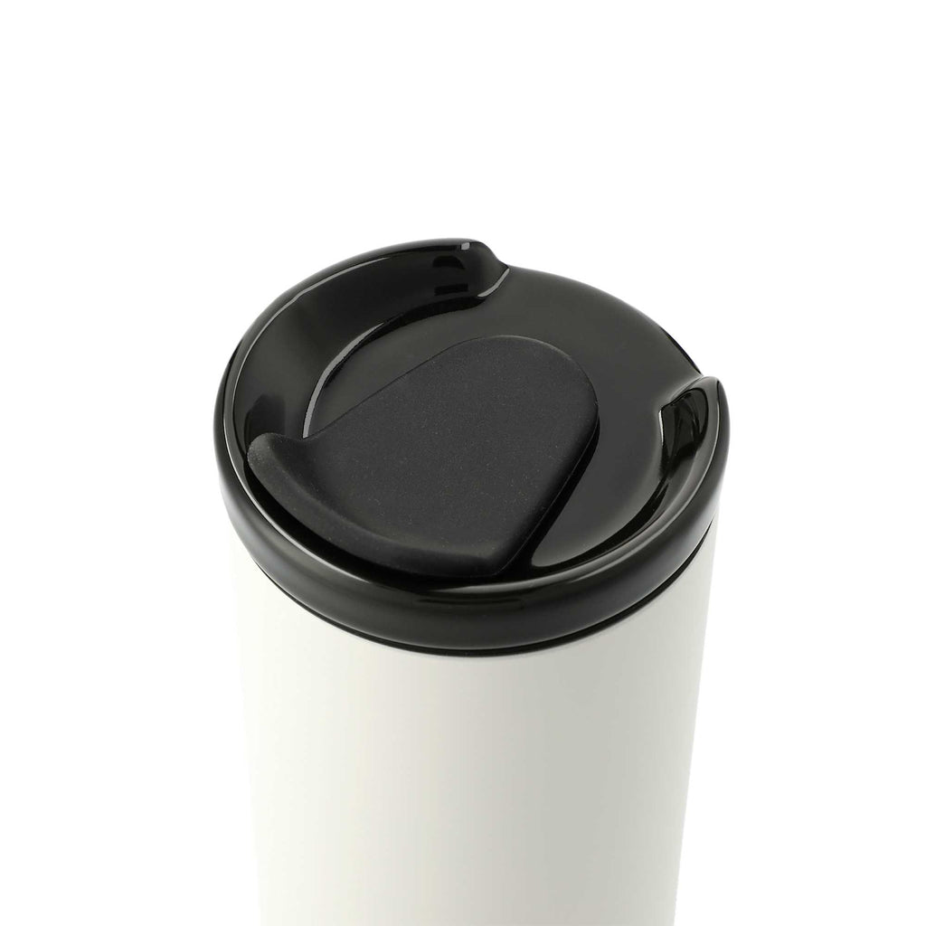 Seneca Tumbler with Ceramic Lid and Lining, 16 oz Full Color - White - Left Angle